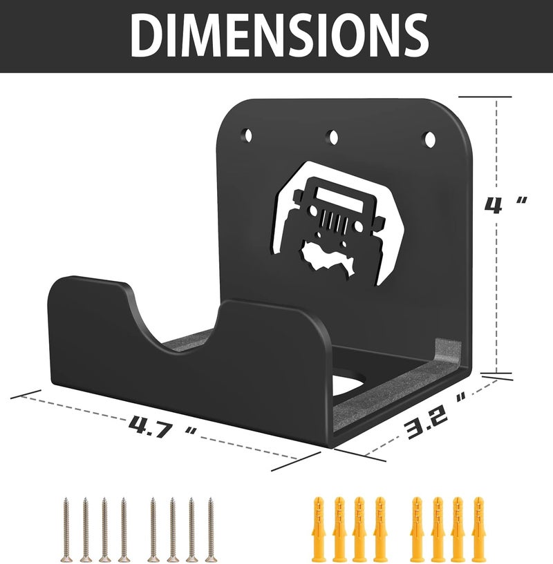 WIPHANY Tunnel Car Pattern Detachable Door Hanger with Rubber Wall Mount Door Hanger Storage Holder Bracket Rack On Garage 4 PCS - Image 2